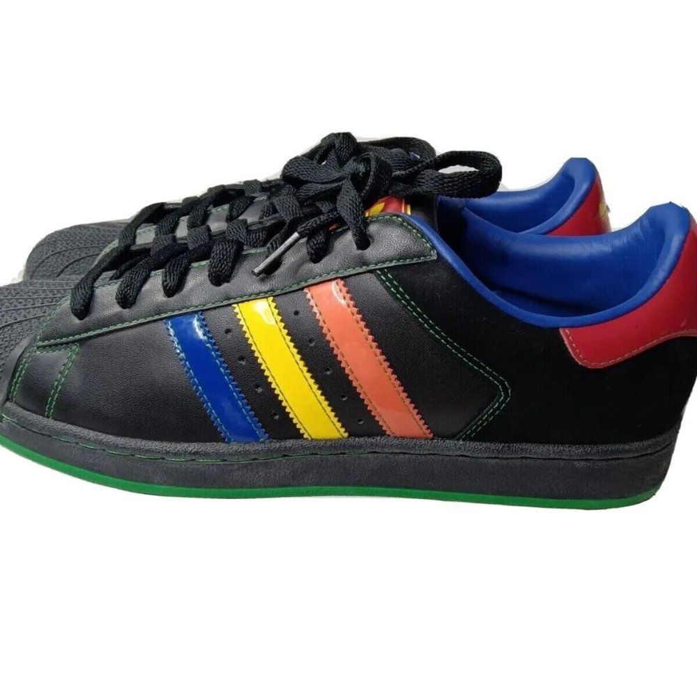 Adidas Original Superstar Shell Low Sneakers Mens Size 10. Shoes Black - Picture 2 of 12